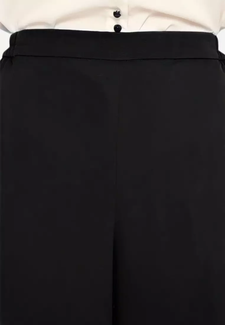 Plain Cullot Casual Look Black By Brilliant Girl Warna HITAM