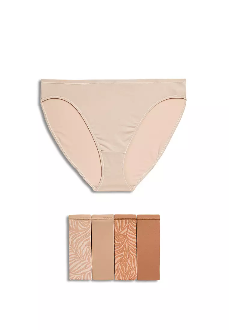 5pk No VPL Microfibre High Leg Knickers