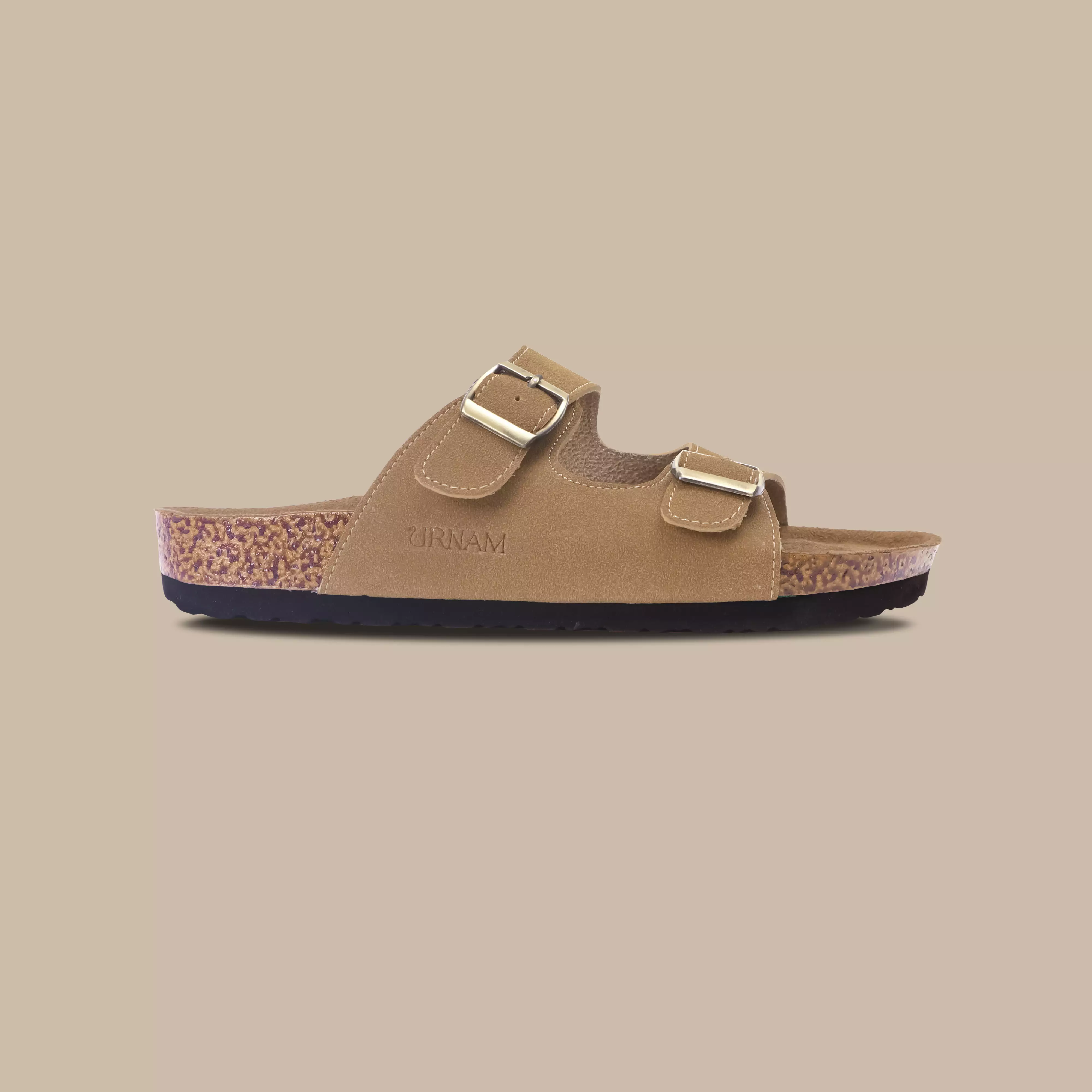 Urnam Sendal Flat Wanita Kasual Anti Slip Nyaman - Tan