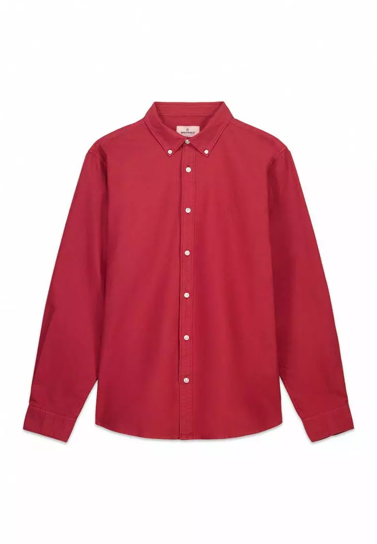 Buy Springfield Garment-Dyed Oxford Shirt 2026 Online | ZALORA