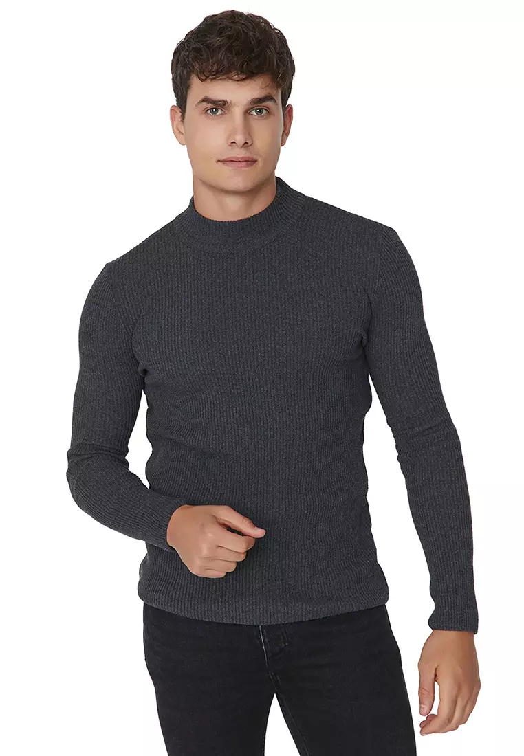 Slim fit mock turtleneck mens hotsell