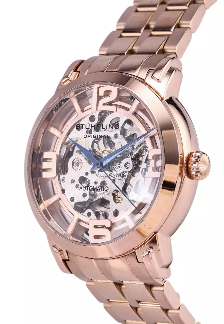 Jual Stuhrling Original Winchester 3964 Auto Skeleton Watch Set