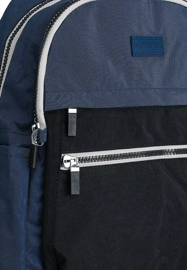 Colour Block Nylon Small Backpack