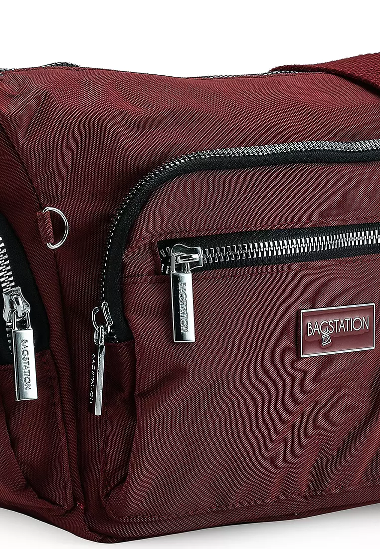 Metallic Series Crinkle Nylon Crossbody Bag