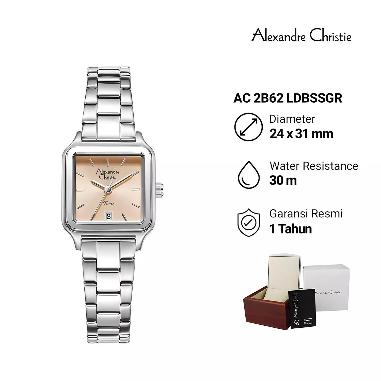 Jam Tangan Analog Wanita - Passion Series - Silver Beige - Stainless Steel - 2B62 LDBSSGR