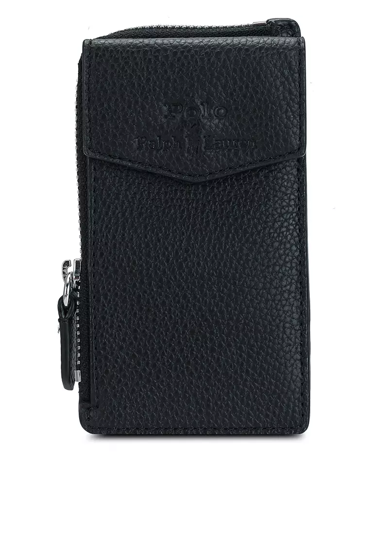 Buy Polo Ralph Lauren Pebble Leather-zip Card Case Online | ZALORA