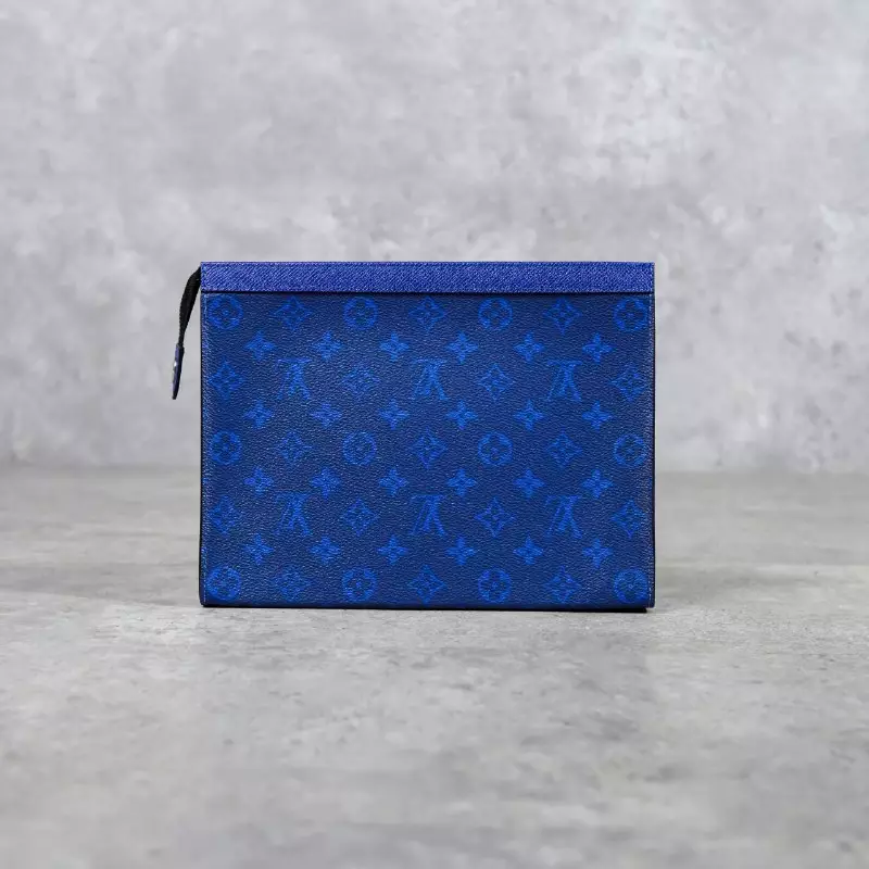 Tas LOUIS VUITTON LV ECLIPSE PACIFIC BLUE POCHETTE CLUTCH 100% ORIGINAL