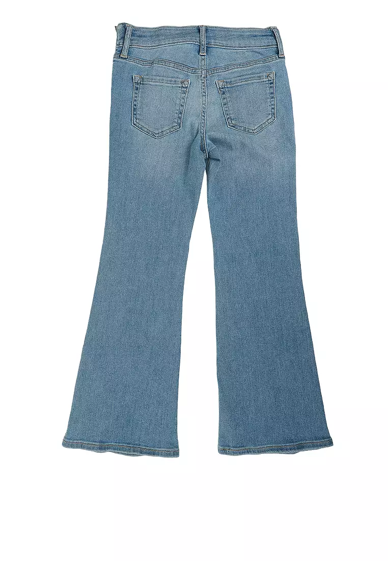Kids High Rise Lace-Up '70s Flare Jeans