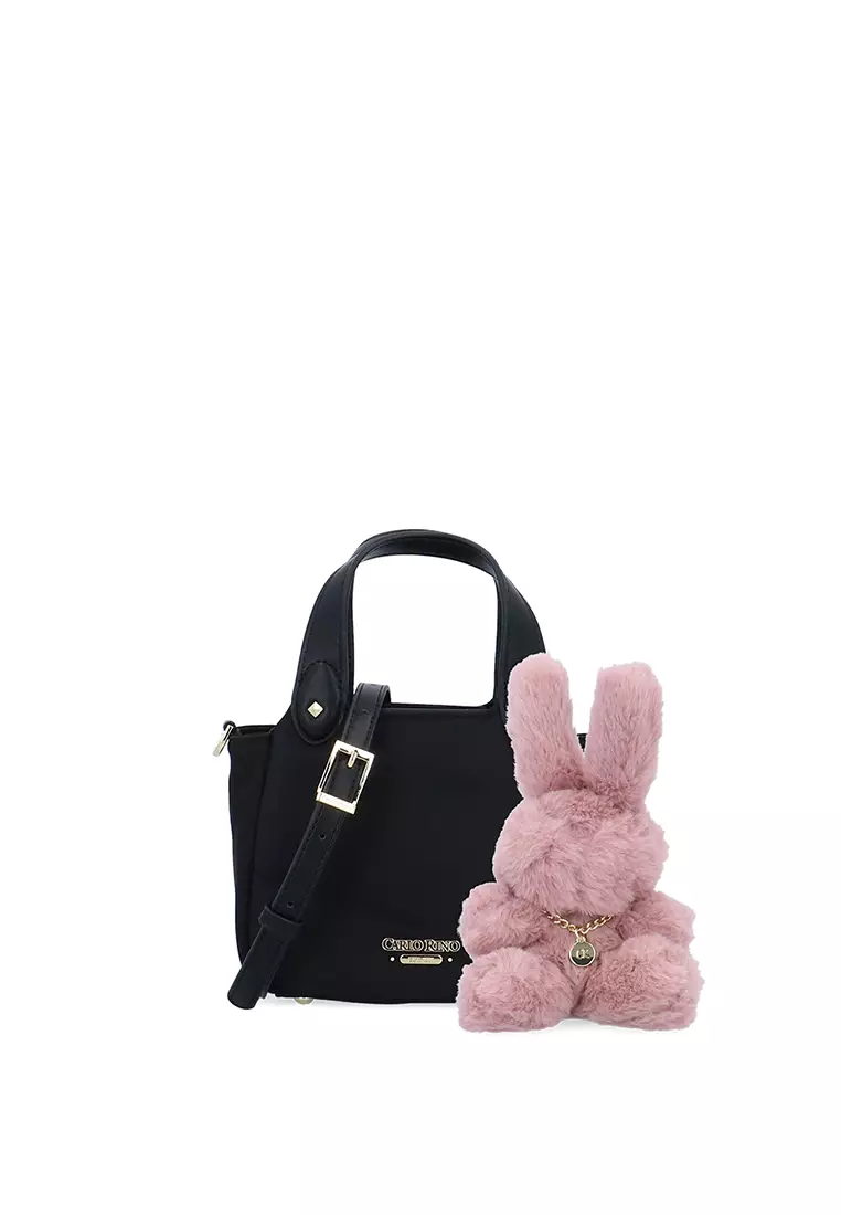 Cuddly Nylon Handbag S - Black