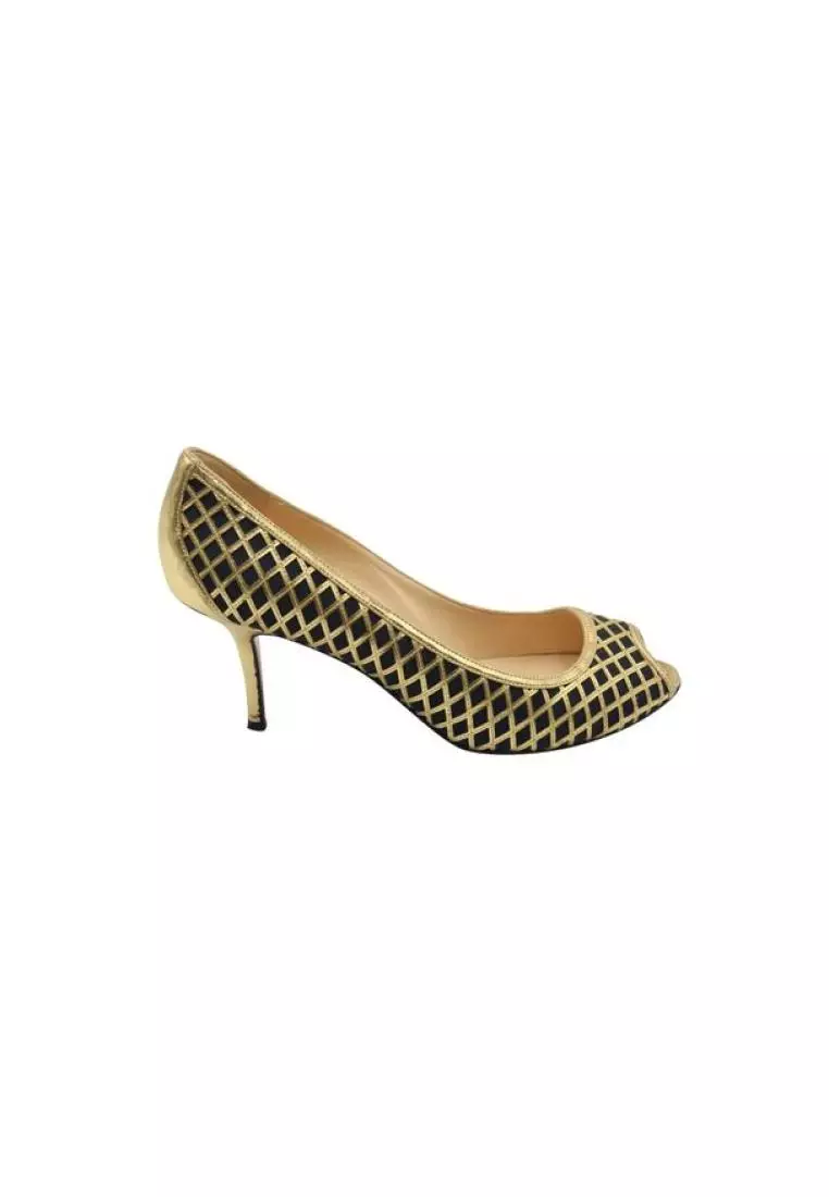 Christian louboutin clearance gold shoes