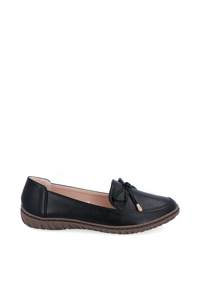 Black Comfort Bow Ballerinas