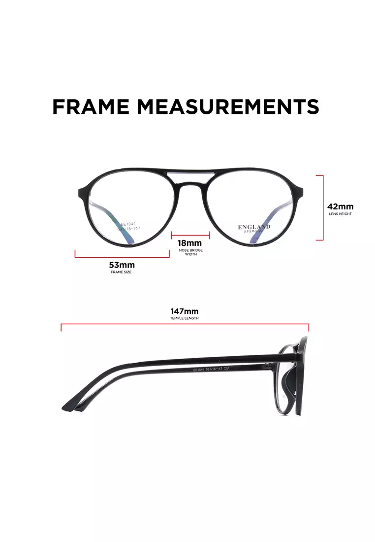 1041 (C1-Shiny Black) Anti-Radiation / Computer Eyeglasses for Men/Women