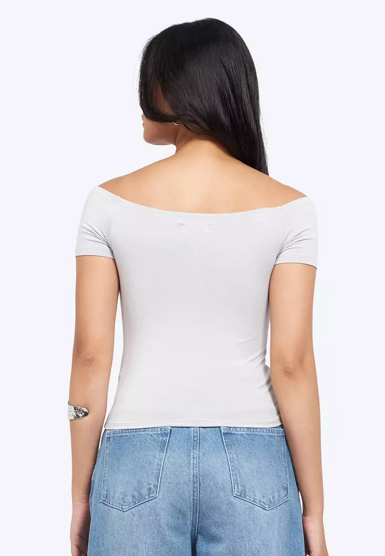 Off Shoulder Short Sleeve Top