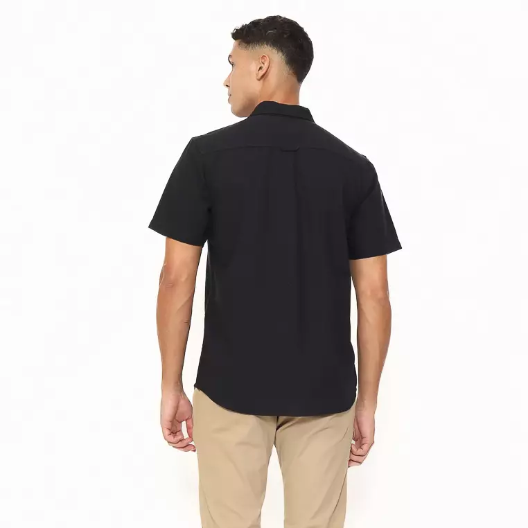 AMK Kemeja Pria Lengan Pendek SHS Eiffel Ss Black