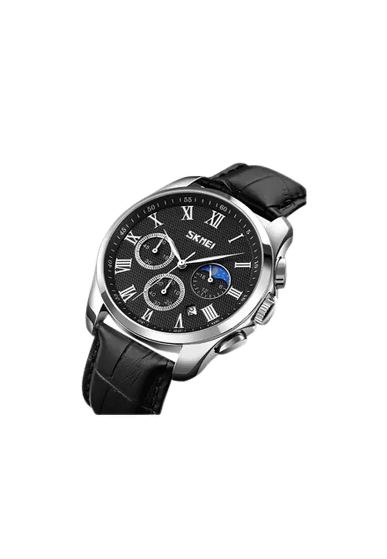 Jam Tangan Pria Analog Chronograph Casual Quartz Tali Leather 9260 ORIGINAL