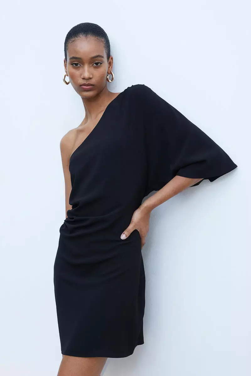 Buy H M Draped one shoulder dress 2024 Online ZALORA Singapore