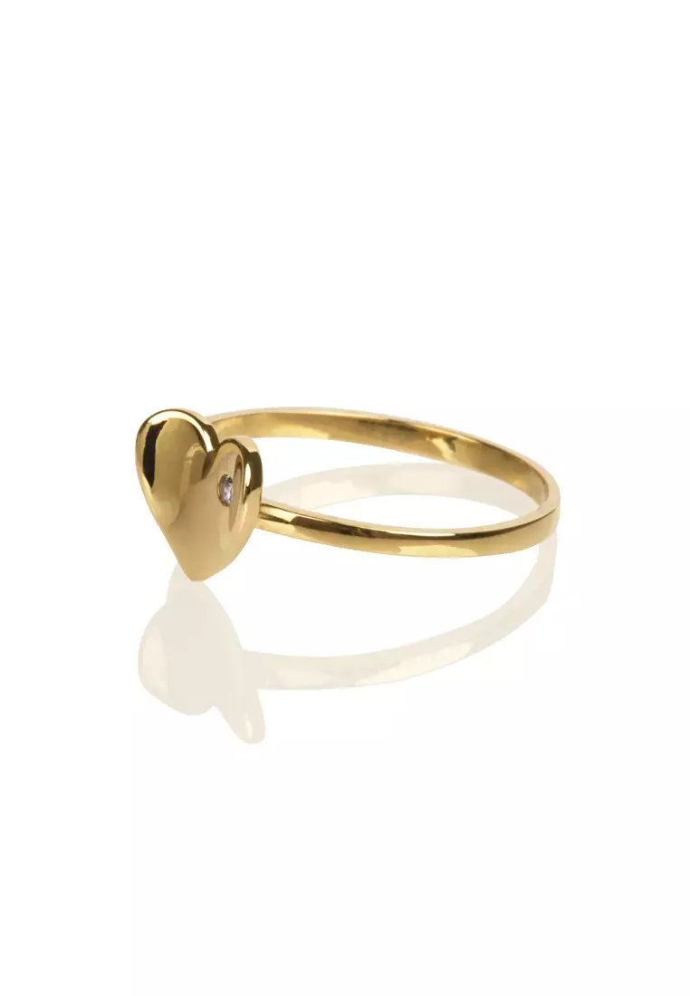 Concave Heart Ring 18k Gold