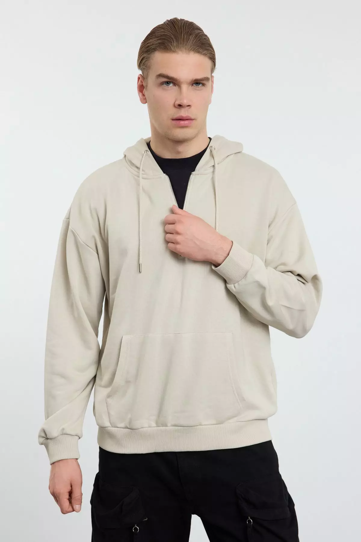 Basic Half-ZIpper Hoodie