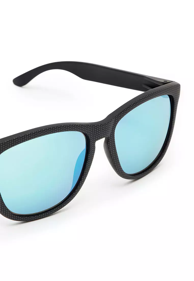 HAWKERS Carbono Blue Chrome ONE Asian Fit Sunglasses for Men and Women. UV400 Protection. Official Product Designed in Spain