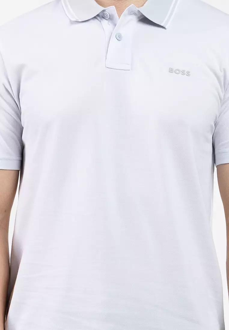 Oxford-Pique Polo Shirt  - BOSS Orange