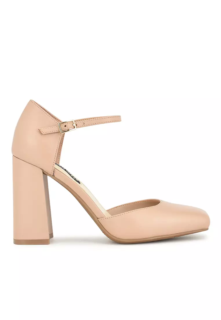 Discount on Nine West  shoes - SKU: Youda Ankle Strap Pumps Light Natural