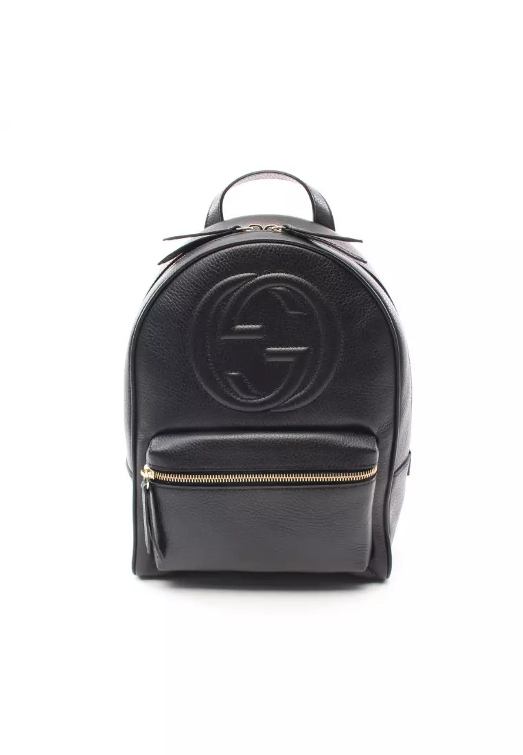 Gucci black hot sale backpack purse