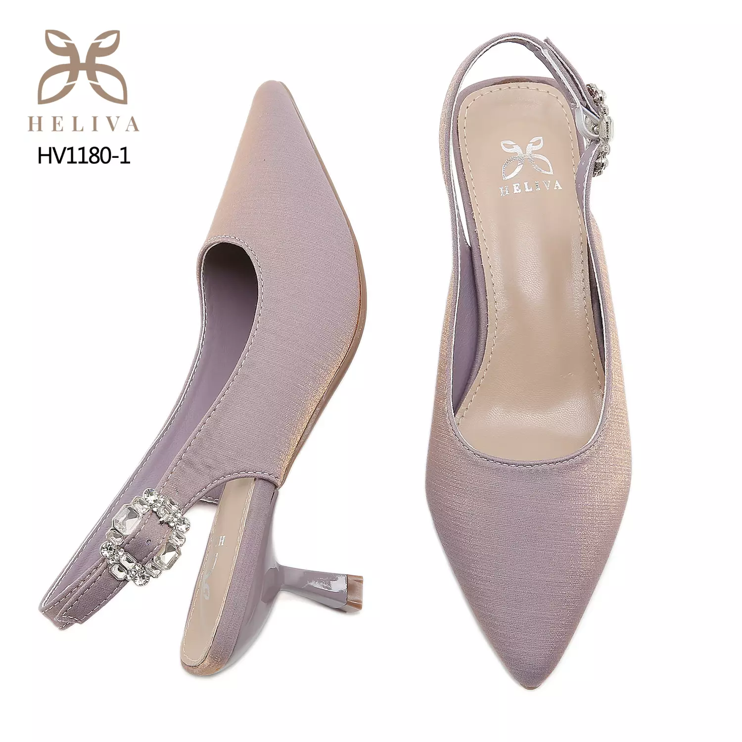 Heliva Aulyna – Crystal-Embellished Pointed Heels in Elegant 5.5cm Profile HV1180-1