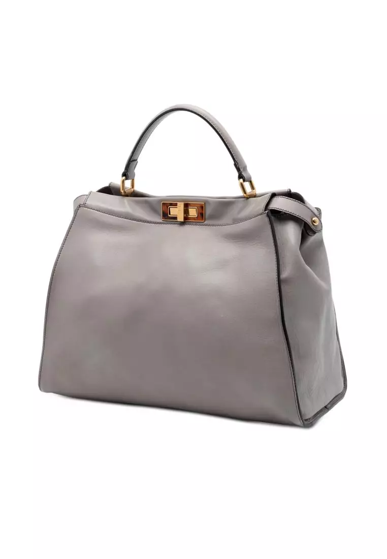 Pre-Loved Fendi Large Calfskin Peekaboo Iconic Satchel
