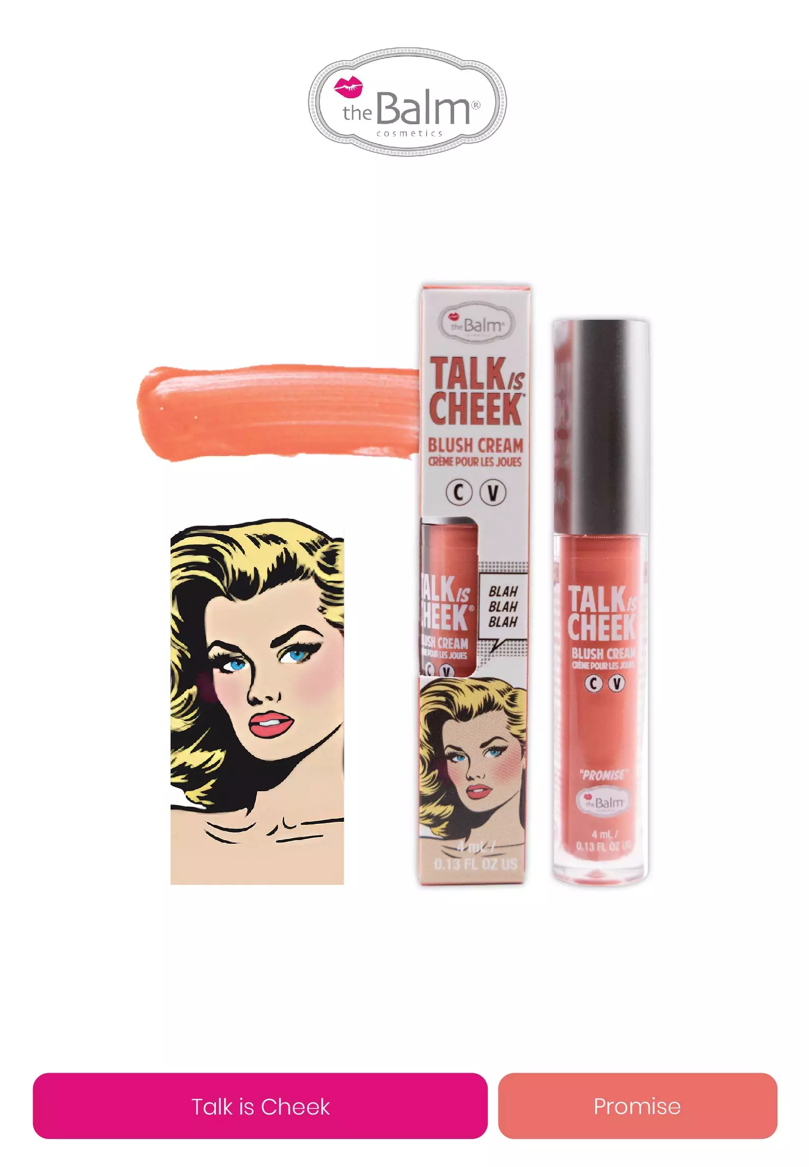 theBalm Talk Is Cheek Cream Blush - Promise