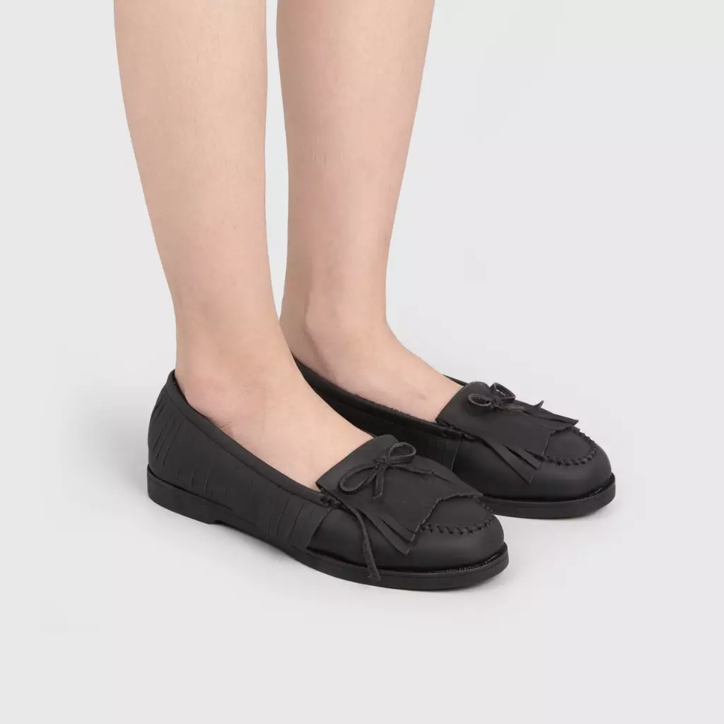 Adorable Projects - Aqitra Loafer Genuine Leather Black - Sepatu Wanita