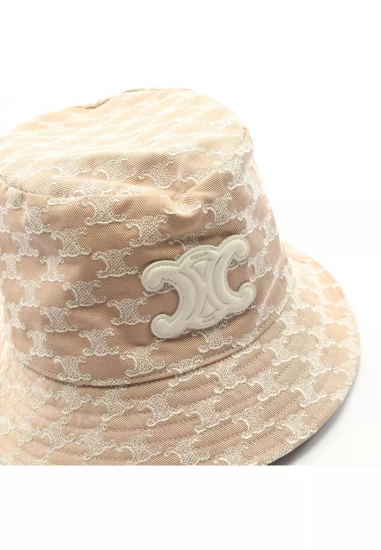 Pre-Loved Celine Triomphe bucket hat hat others cotton pink