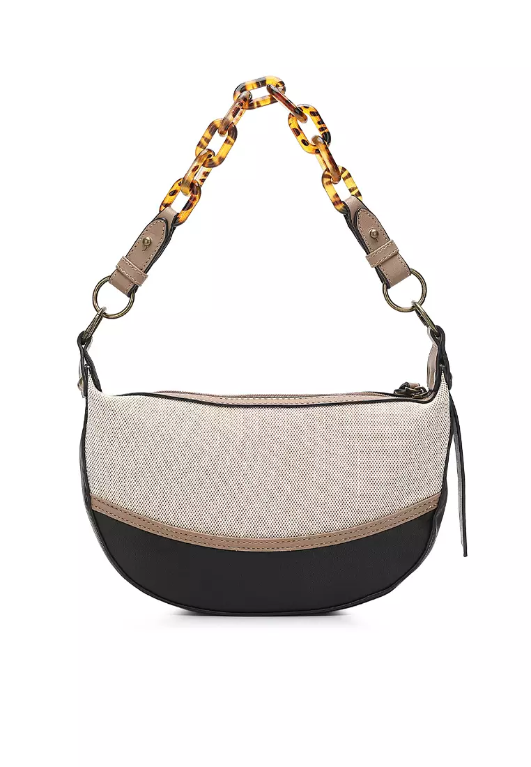 Women's Top Handle Bag / Sling Bag / Crossbody Bag - Black