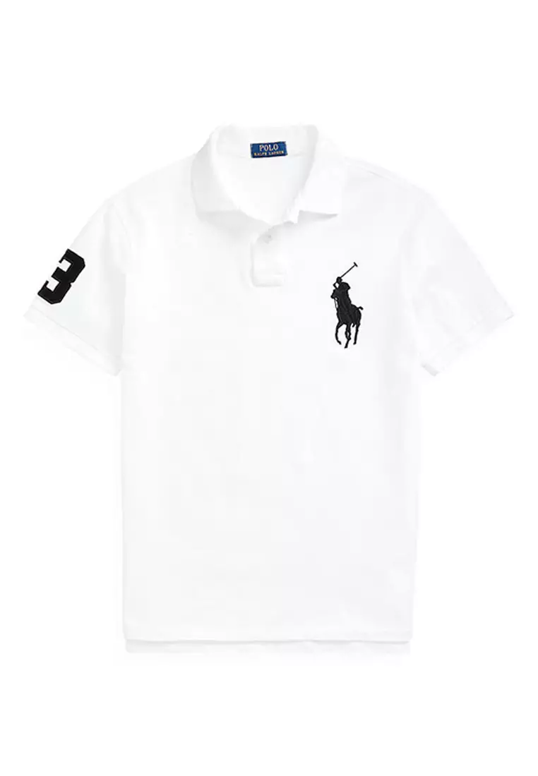 Custom Slim Fit Big Pony Mesh Polo Shirt