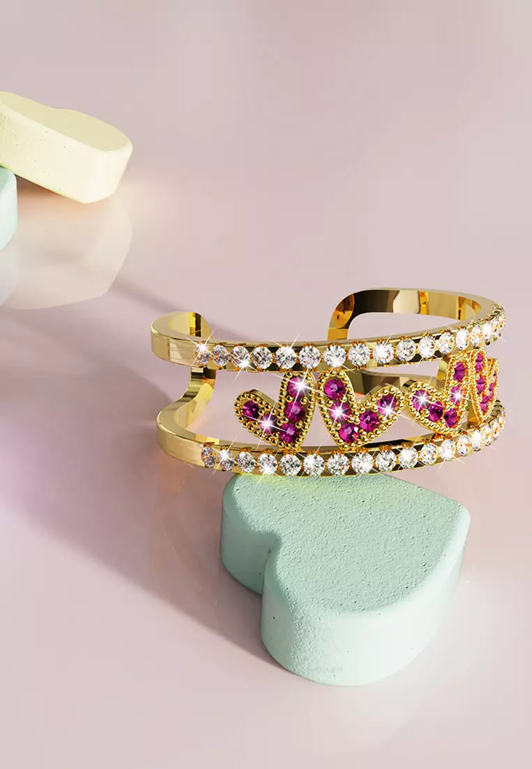網上選購 Bullion Gold Gold Layered Red V Luxe Adjustable Ring 2025 系列 ...