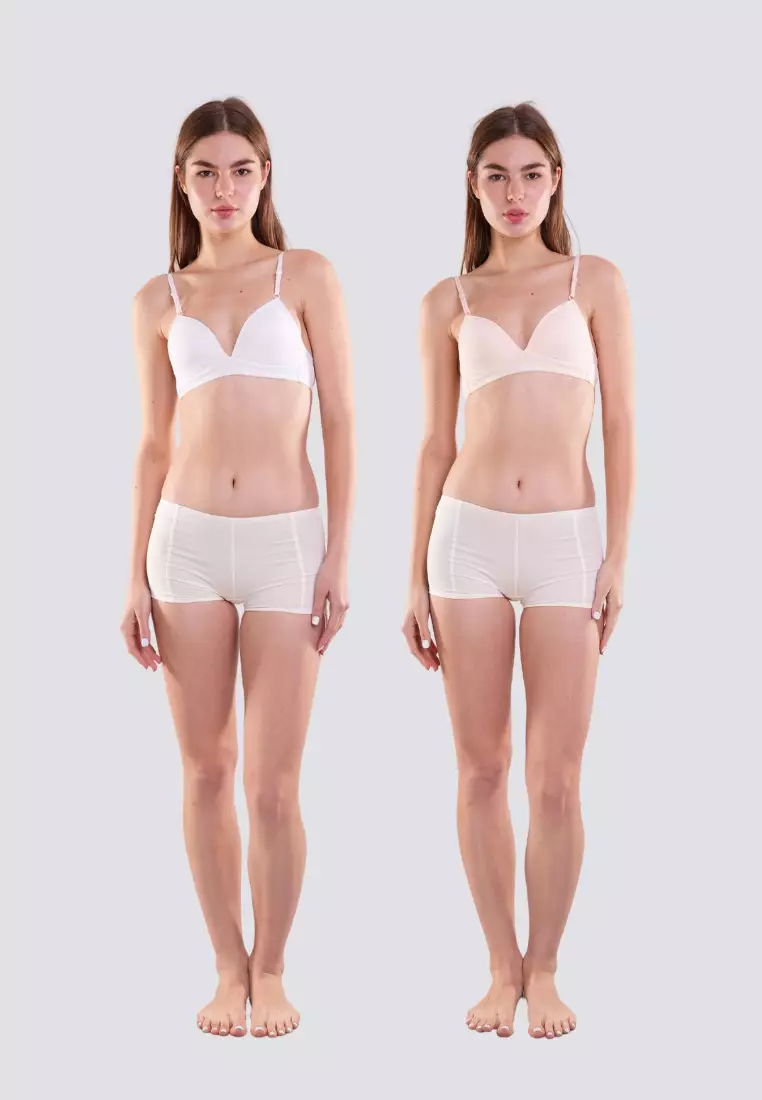 Girly Basics Assorted 2-in-1 Pack Semi-Padded Teens Bra With Adjustable Straps Women Underwear