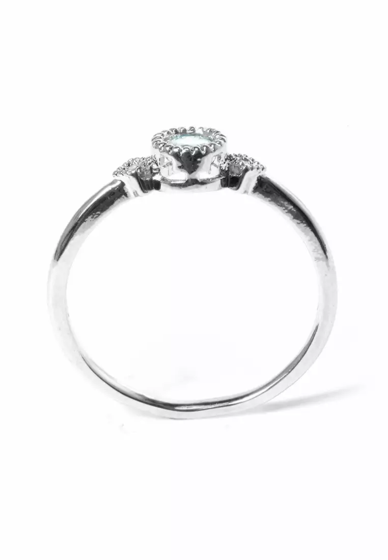 Cincin Diamond Casual Perhiasan Aksesoris Fashion Wanita Sliver - 2