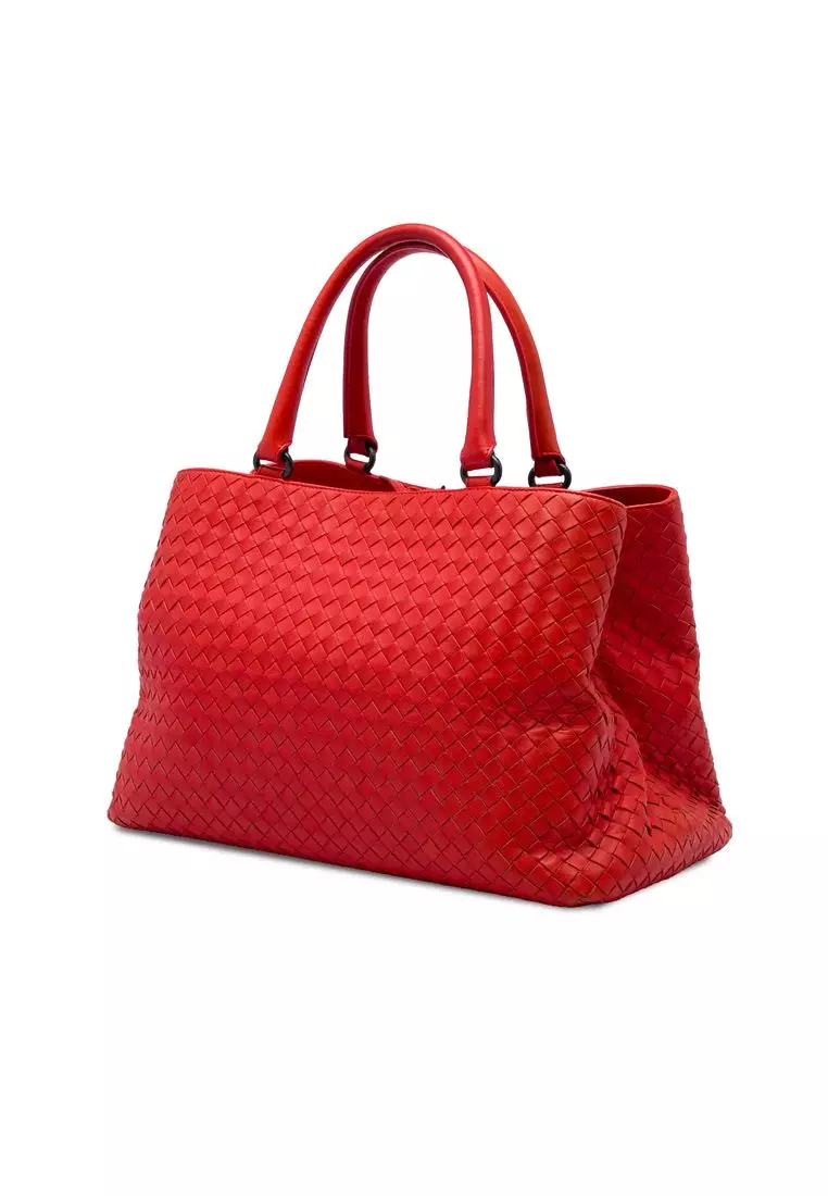 Pre-Loved Bottega Veneta Nappa Intrecciato Milano Tote