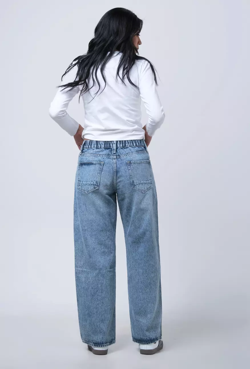 Celana Jeans Wanita Loose K2 Series Light Blue