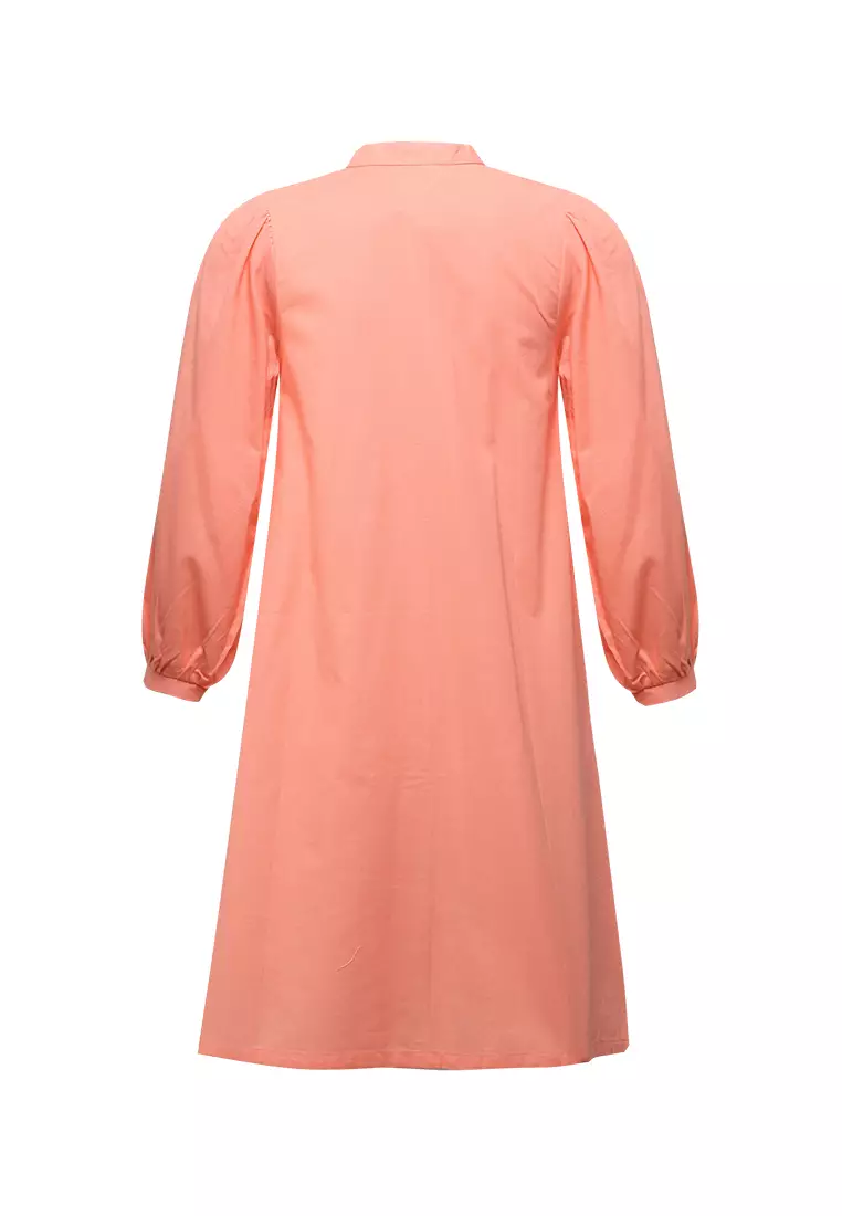 Pito Dito Girl Syafaah Dress Midi Anak Orange Salem - Size 4