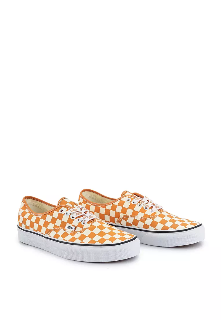 Checkered clearance orange vans