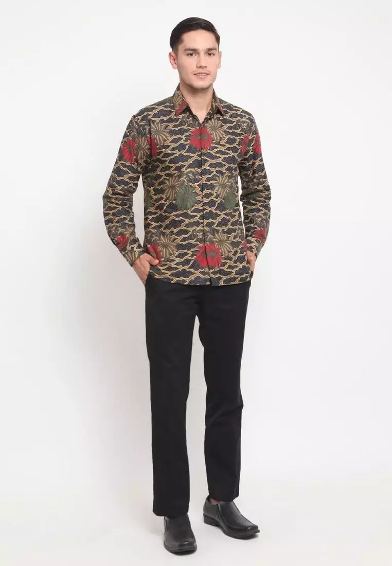 Mega Mendung Kemeja Batik Premium Pria Slimfit Elegan