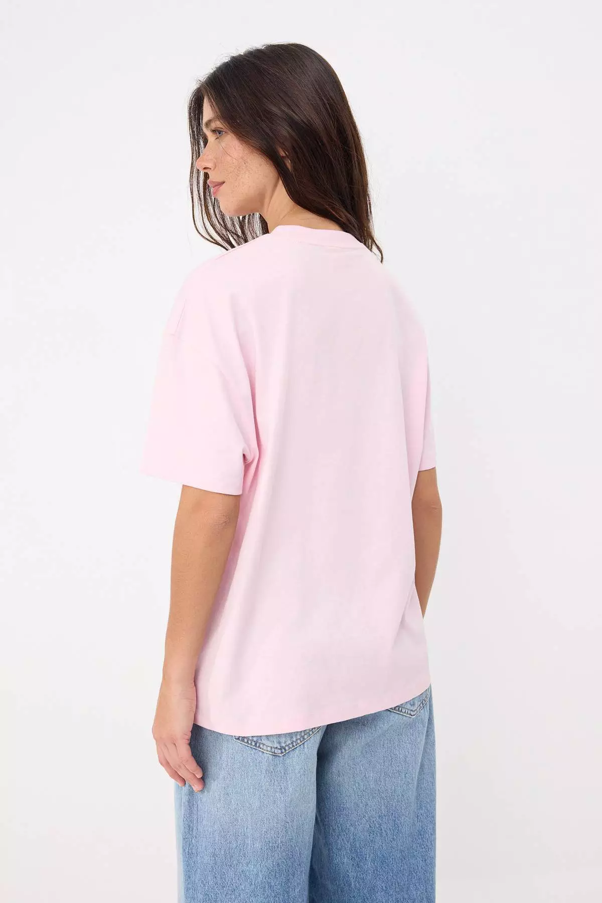 Light Pink Piglet Licensed Relaxed/Casual Fit 100% Cotton Knitted T-Shirt Twoss26Ts00141