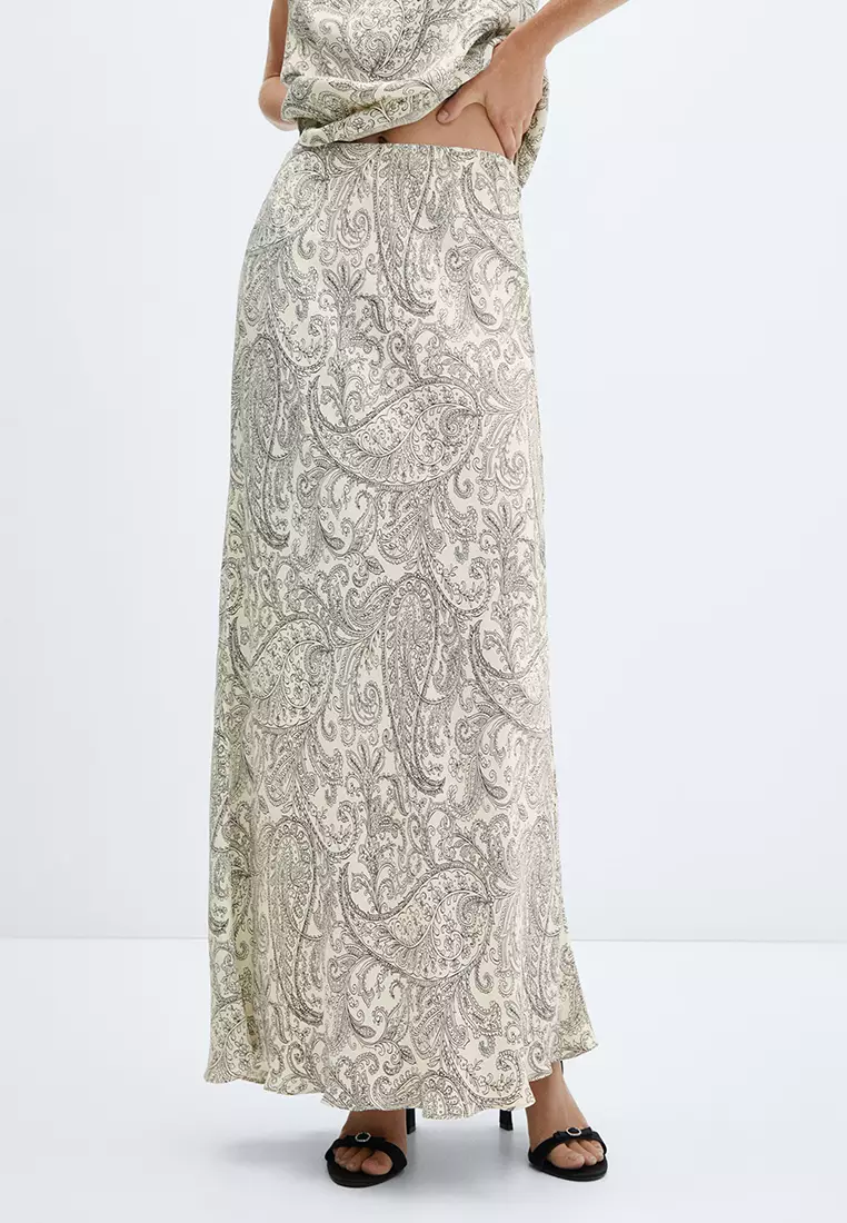 Buy Mango Paisley Print Long Skirt 2024 Online | ZALORA Singapore