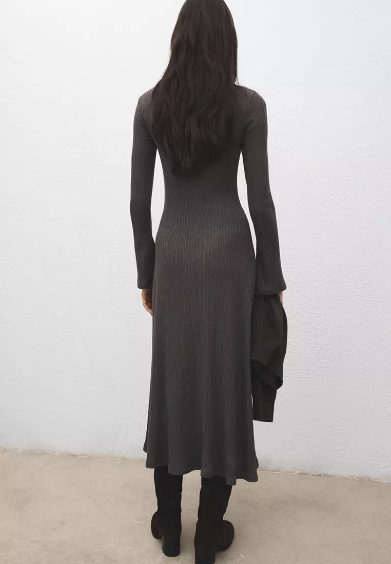 Knitted Dress With Bell Sleeves