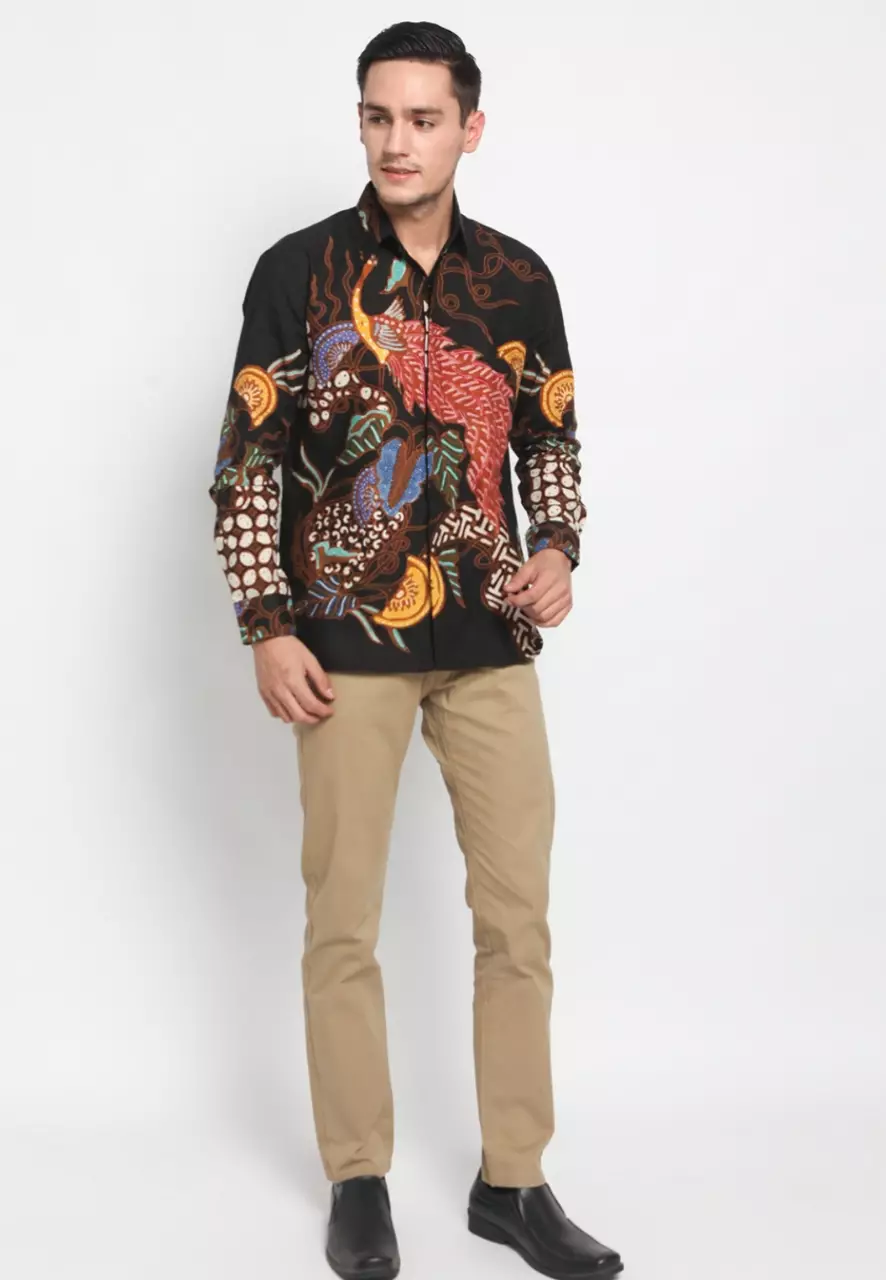 Batik Sablon Malam Parasurama Kemeja Batik Pria Premium Slimfit Modern Lengan Panjang