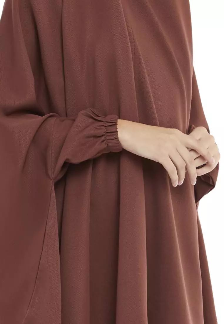 Queenza Zayidan French Khimar Hijab Jumbo Kanza - Coklat