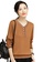 Its Me brown Retro V-Neck All-Match Sweater 97A4DAAF08B5C4GS_2
