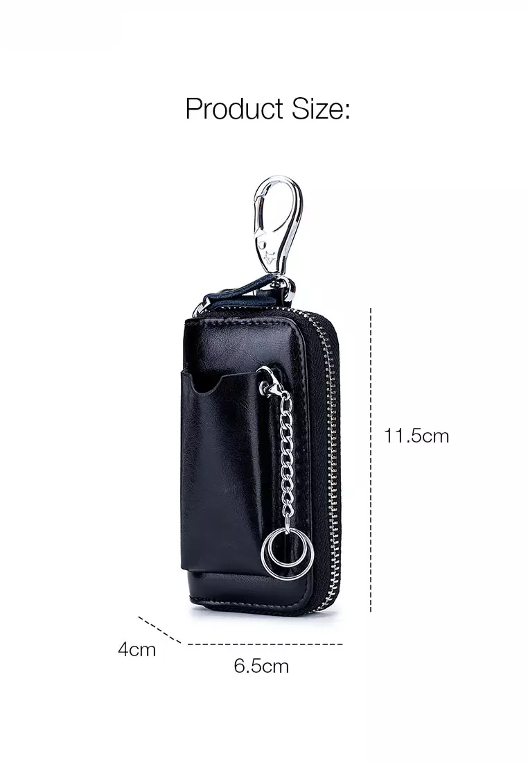 Multi Purpose Cow Leather Zipped Key Case JW AN-985