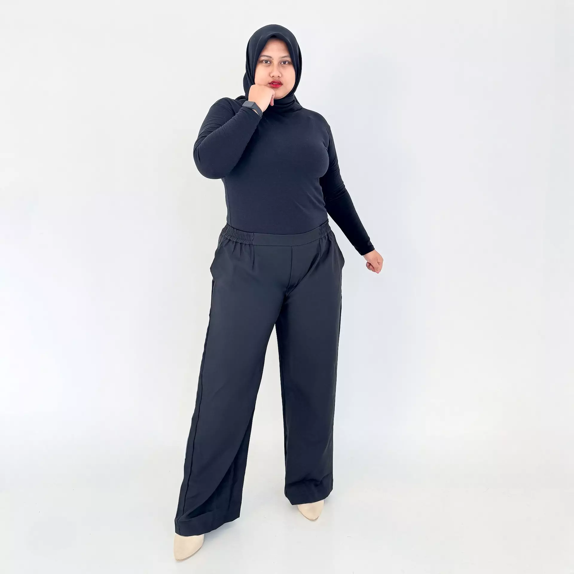BUY 1 GET 1 FREE Kia Pants [Coklat - Hitam] Celana Basic Officewear