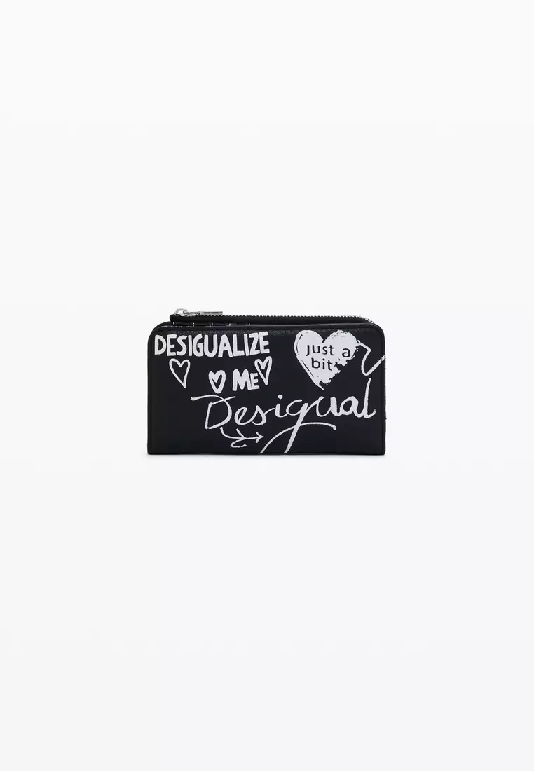 Medium graffiti faux leather wallet